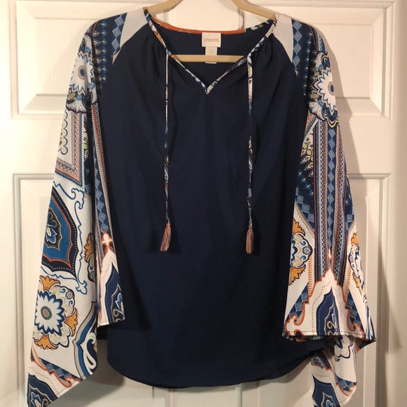 Chico's Tops - Chico’s Scarf Print Top